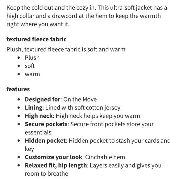 Lululemon Cinchable Fleece Zip Up - Picture 5 of 8